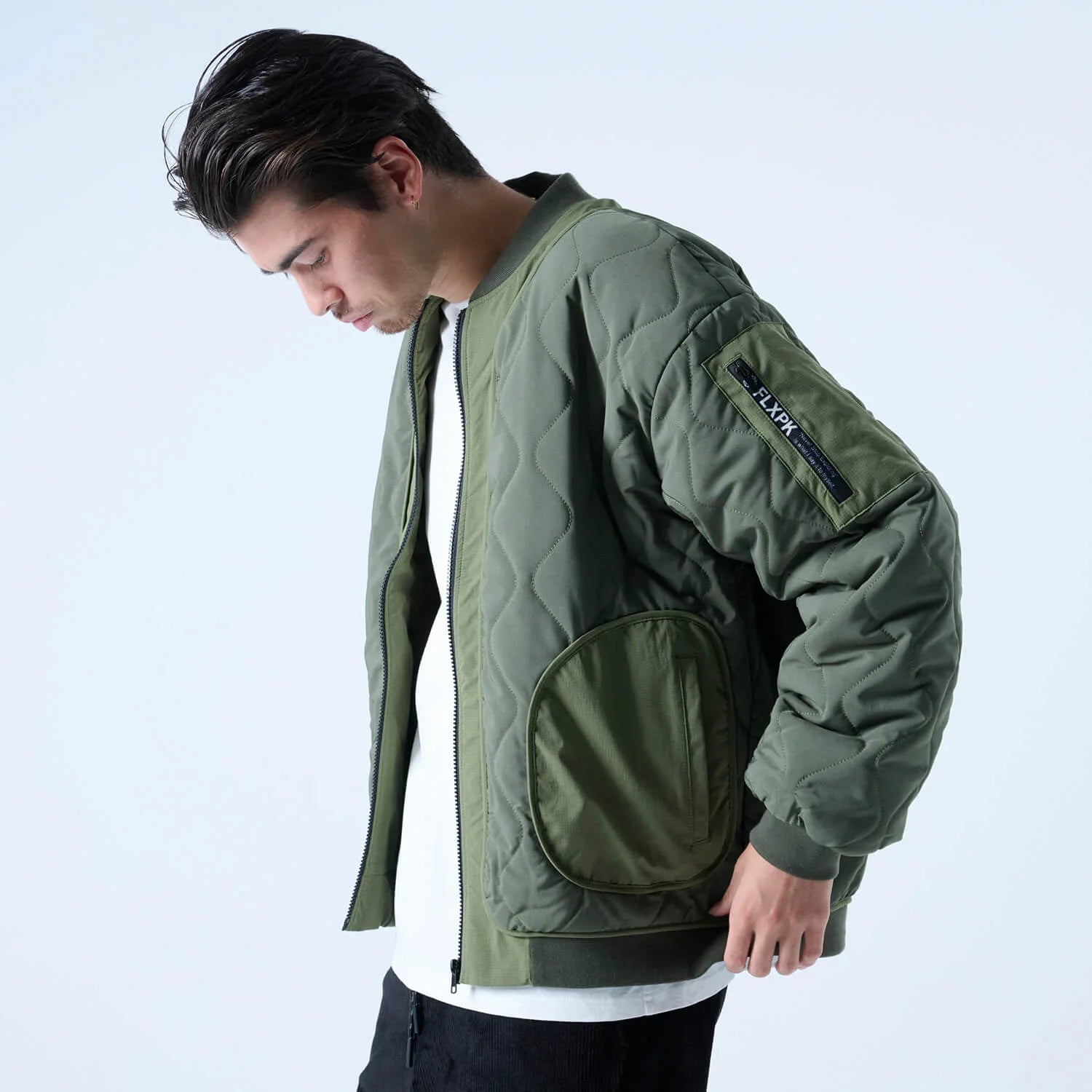 XJK-KILT（ストレッチ中綿キルティングジャケット）OLIVE - OUTERWEAR