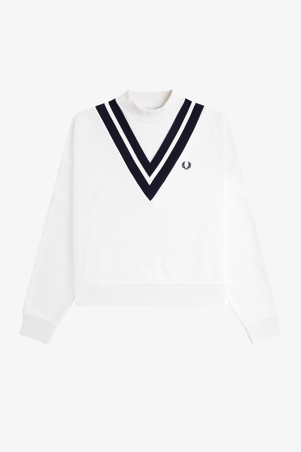 V-Insert Tipped Sweatshirt(10 129：SNOW WHITE): | FRED PERRY JAPAN