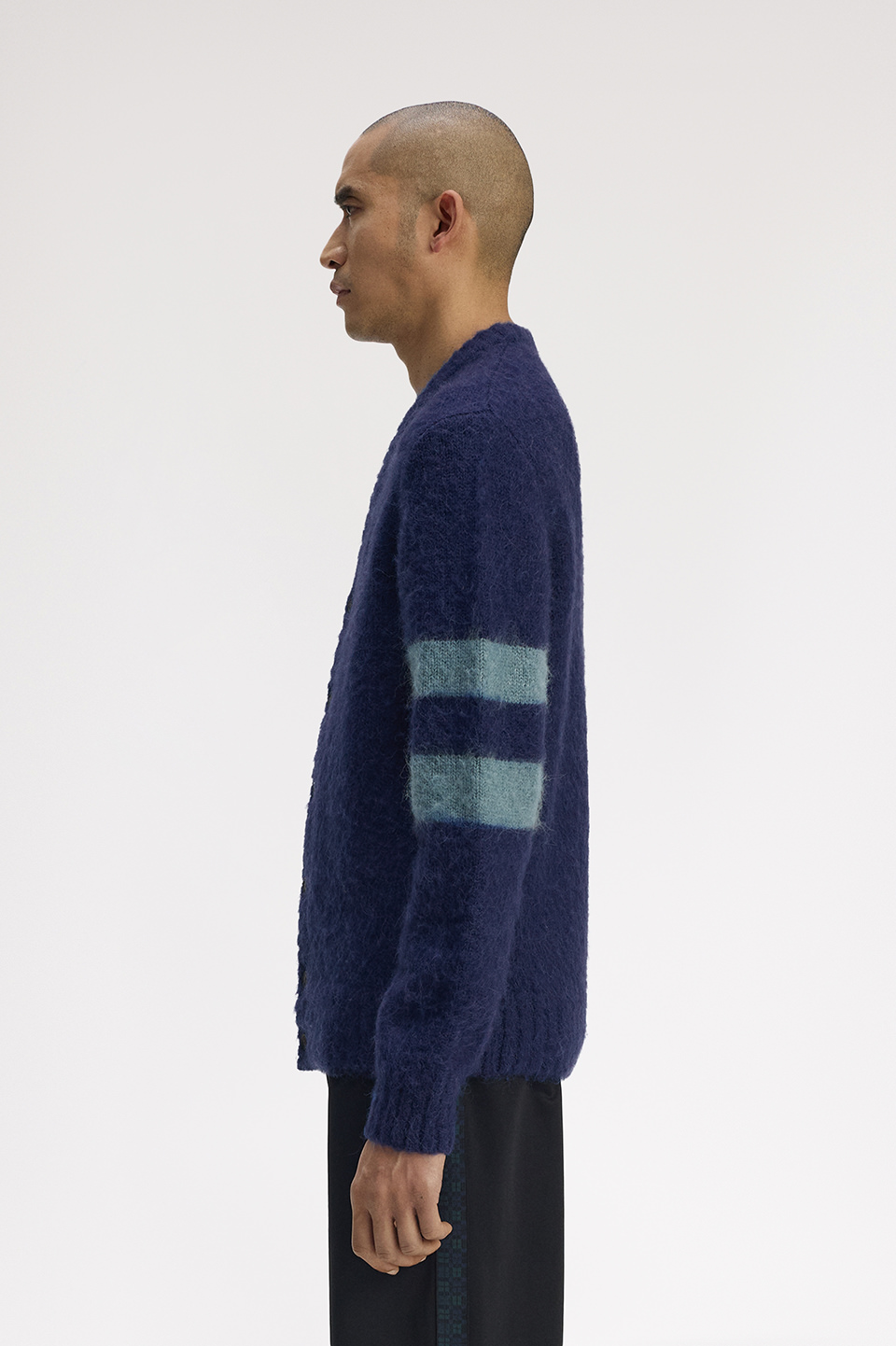 Chunky Tipped Sleeve Cardigan(M 143：FRENCH NAVY): | FRED PERRY