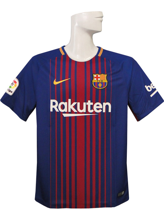 ナイキ) NIKE/17/18バルセロナ/ホーム/半袖/楽天スポンサー付/メッシ