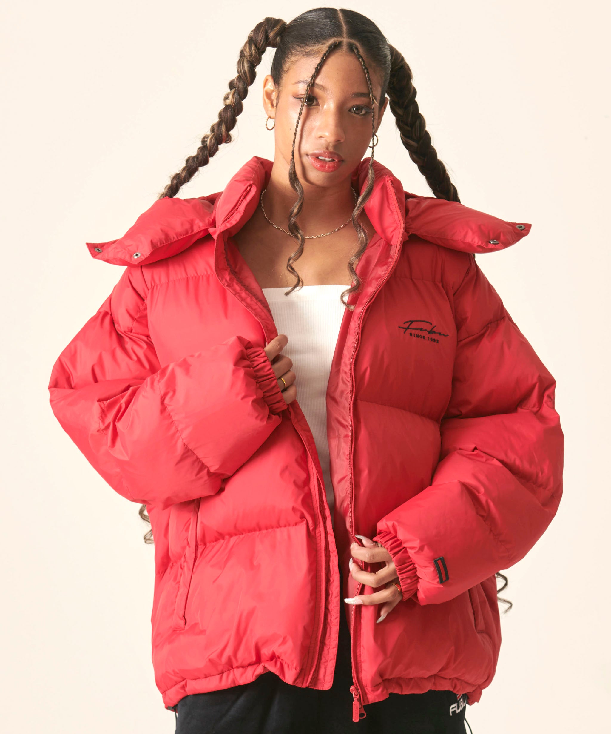 FUBU フブ アウター 中綿ジャケット フード着脱 ナイロンジャンパー