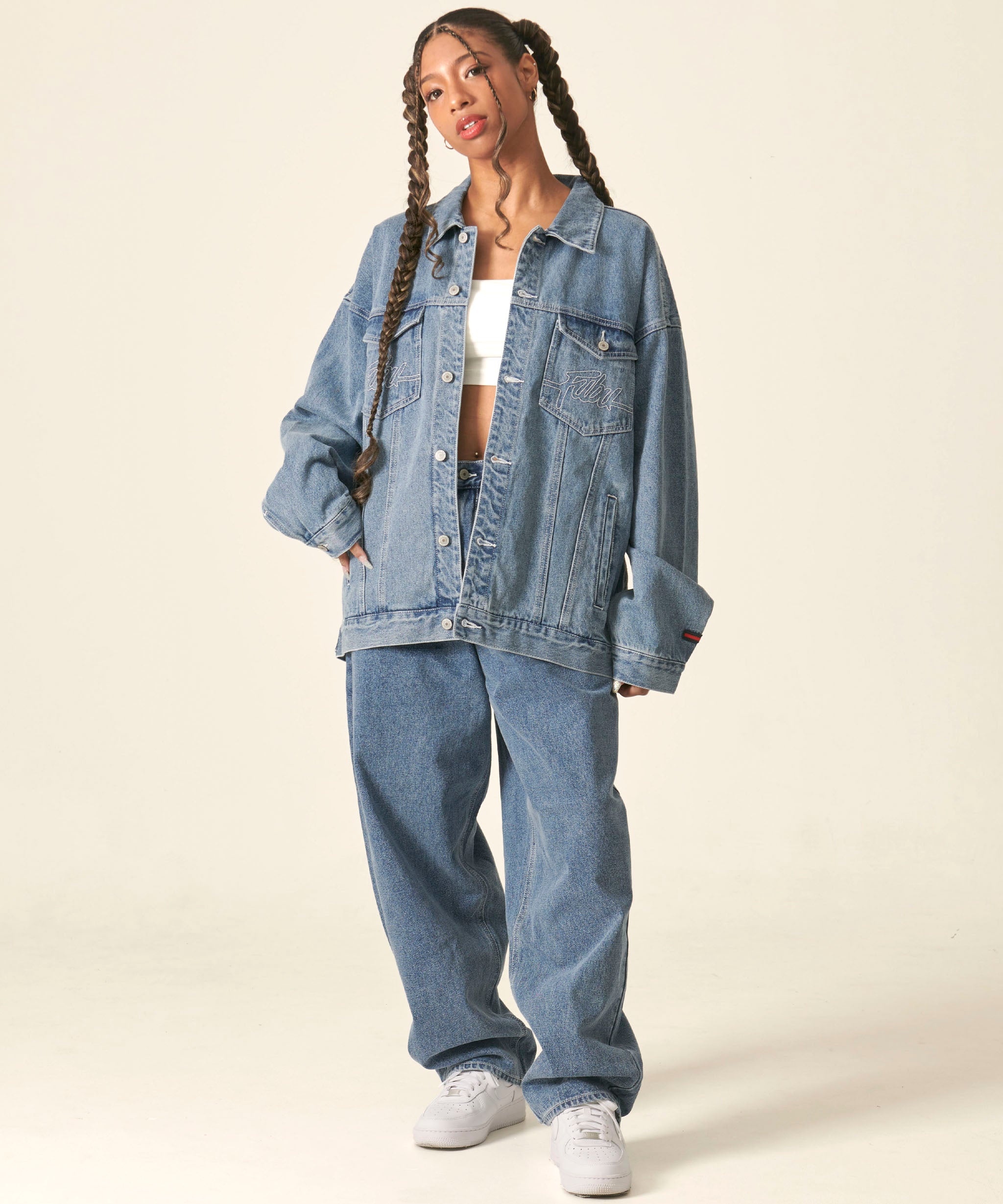 FUBU フブ アウター デニムジャケット ジャンパー。FUBUはアメリカの