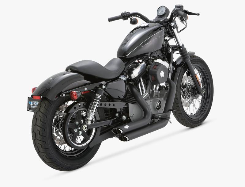 Vance & Hines - Shortshots Staggered - Black - 2004-2013 Sportster