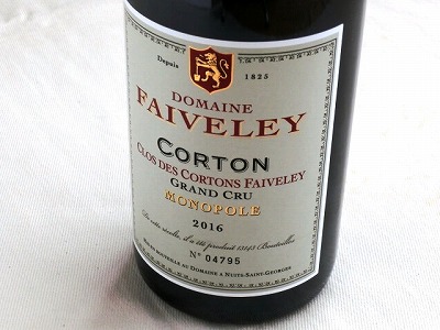 フェヴレ】コルトン・クロ・デ・コルトン・フェヴレ・グラン・クリュ