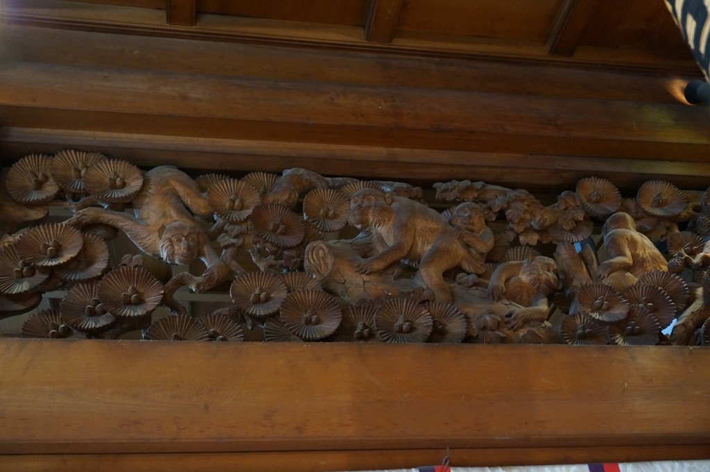 舞台保存会だより116 村上鉄堂の『群猿欄間彫刻』 | 信州松本 天神