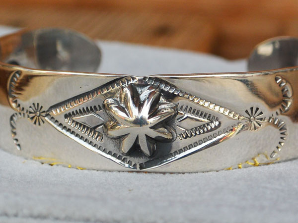 North Works Stamped 900Silver Cuff Bracelet ノースワークススタンプ