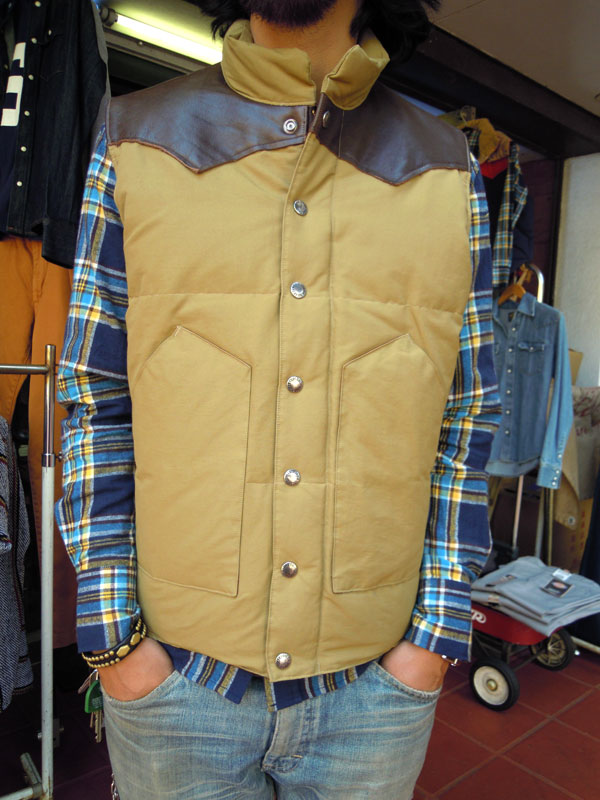 SUGAR CANE シュガーケーンレザーヨークダウンベスト