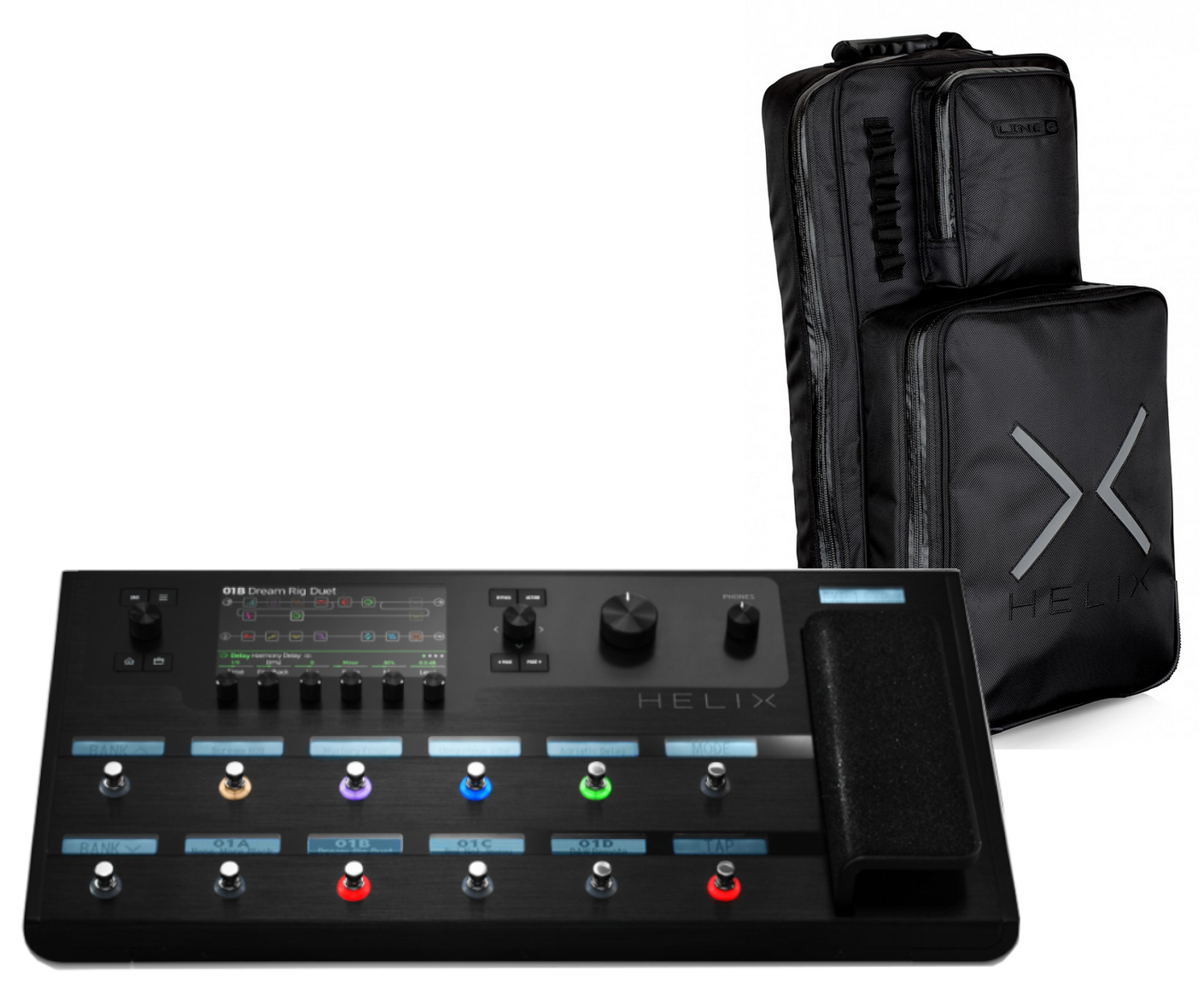 Line 6 Helix Footswitch and Backpack Guitar Multi-FX Floor