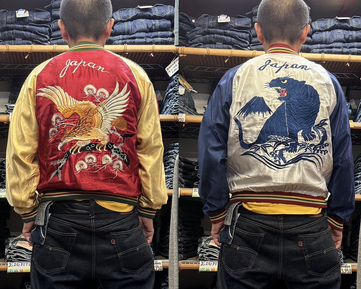 テーラー東洋“Tailor Toyo” サテン×サテン スカジャン“EAGLE ×BLUE