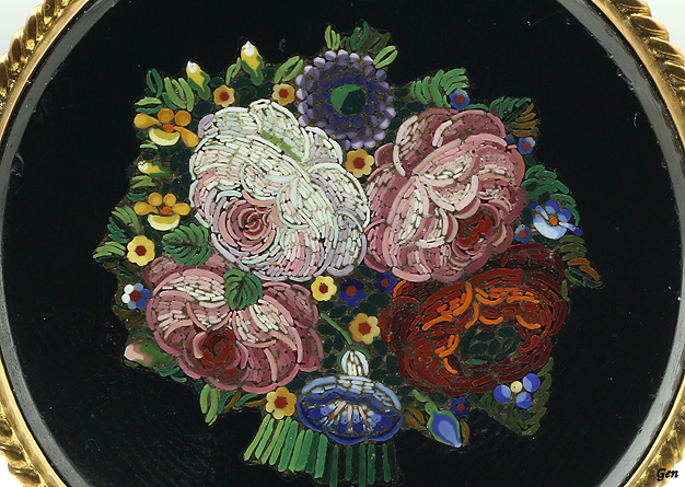 激レア ローマンモザイク 磁器カメオ イタリア 激レアローマンモザイク