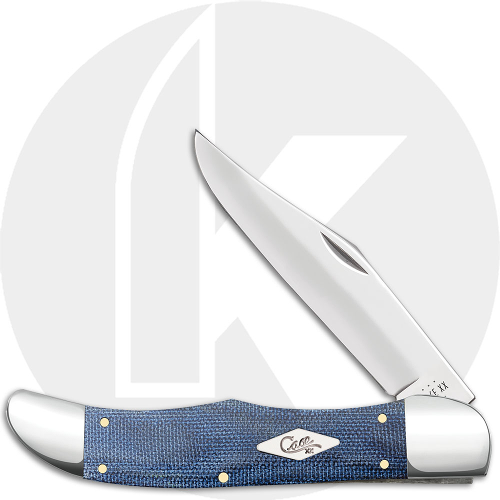 Case XX Folding Hunter 60515 Knife - Blue Denim Canvas Laminate