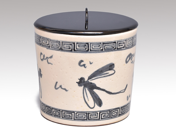 安南写 トンボ水指 久世久宝(作) 誂蓋付 共箱 | 古美術ささき