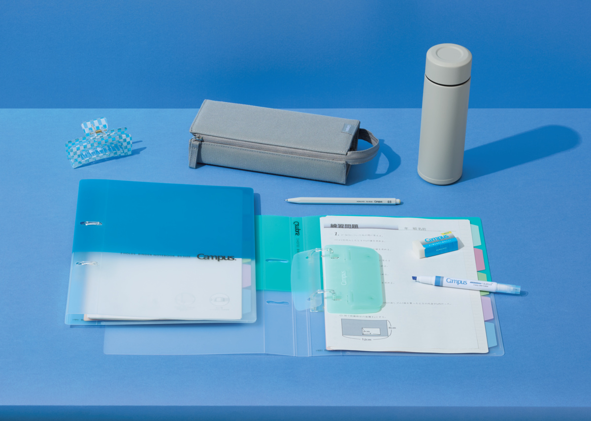 キャンパス 2穴バインダーと一緒に持ち運べるパンチ PPC用紙2枚迄