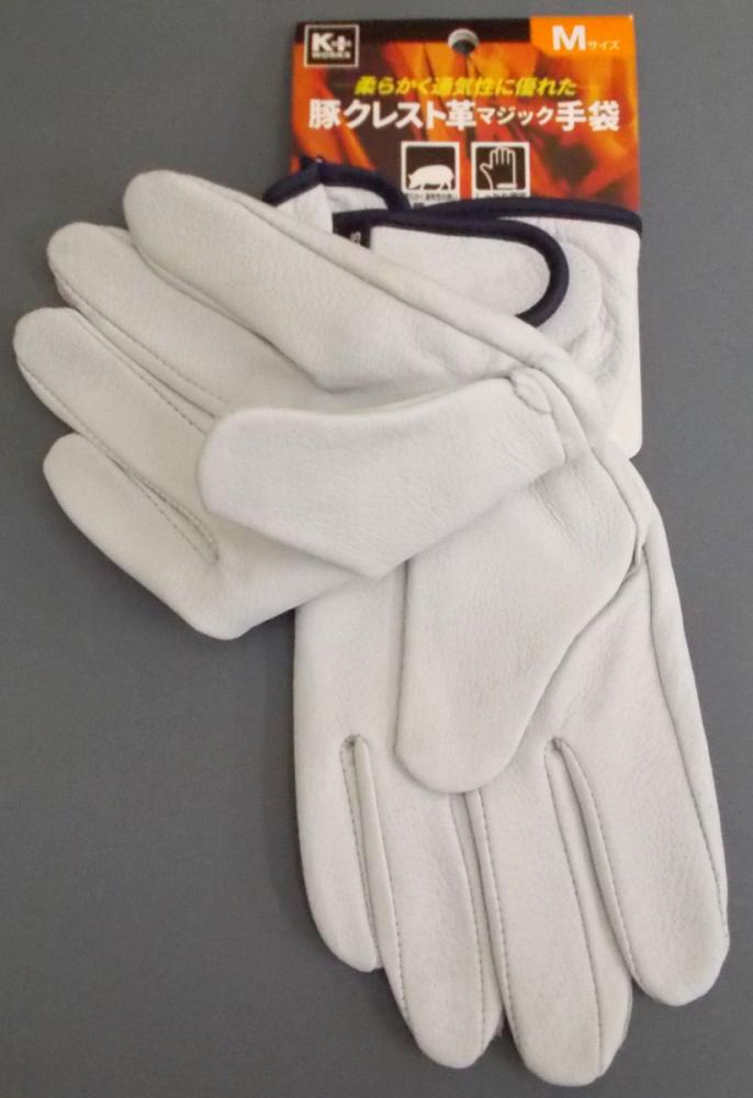 K＋WORKS 豚クレスト革マジック手袋 M の通販 | ホームセンター