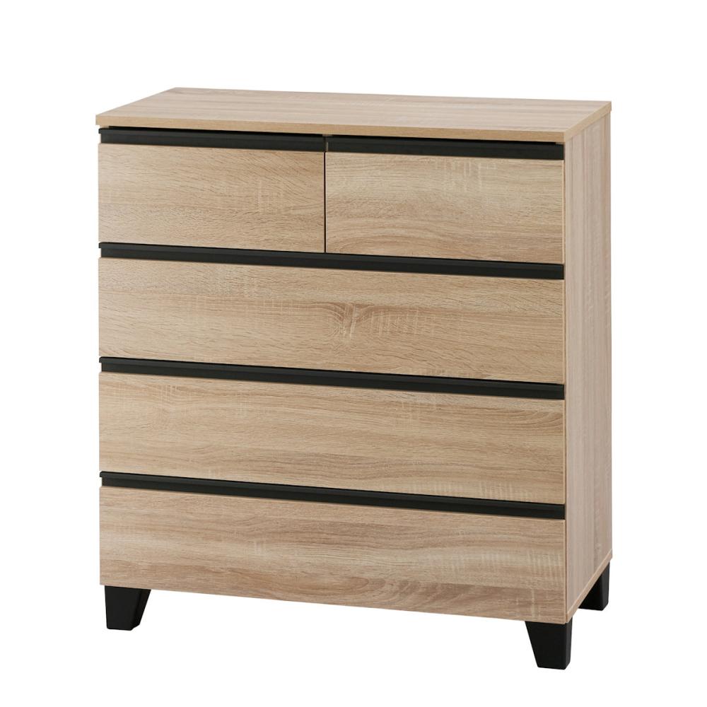 アイリスオーヤマ ウッドチェスト 小引き出し2個1段＋大引き出し3段