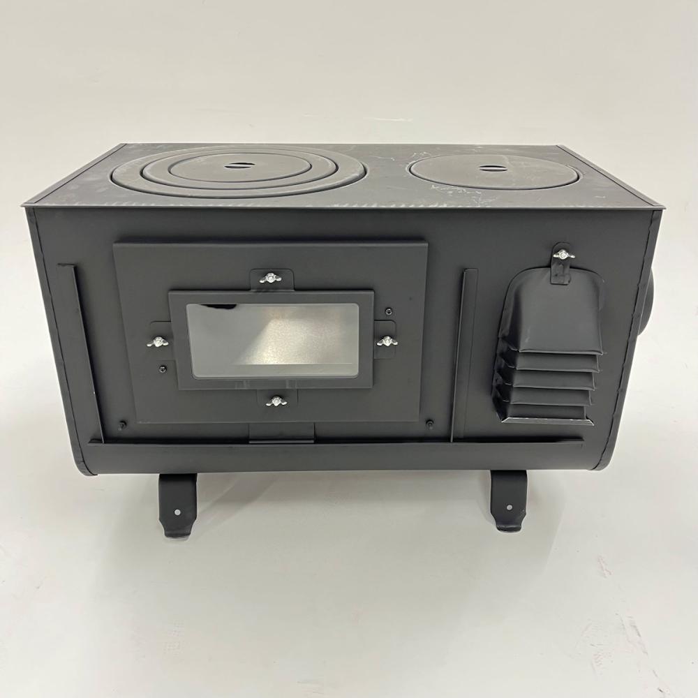 新保製作所 角型3面窓付薪ストーブ FIRE SIDE ブラック の