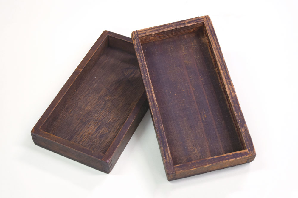 B40-5/活版印刷所で使われていた小箱（文選箱）3種40枚【古道具】 B40