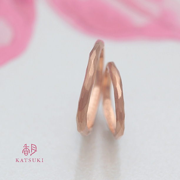 K20ピンクゴールドつや消し仕上げのマリッジリング | ブログ | 結婚