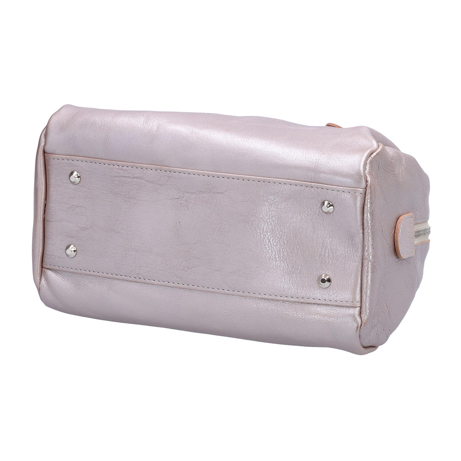 シルバー ヌメ革 牛革 ボストンバッグ | 株式会社 三竹産業 | Japan