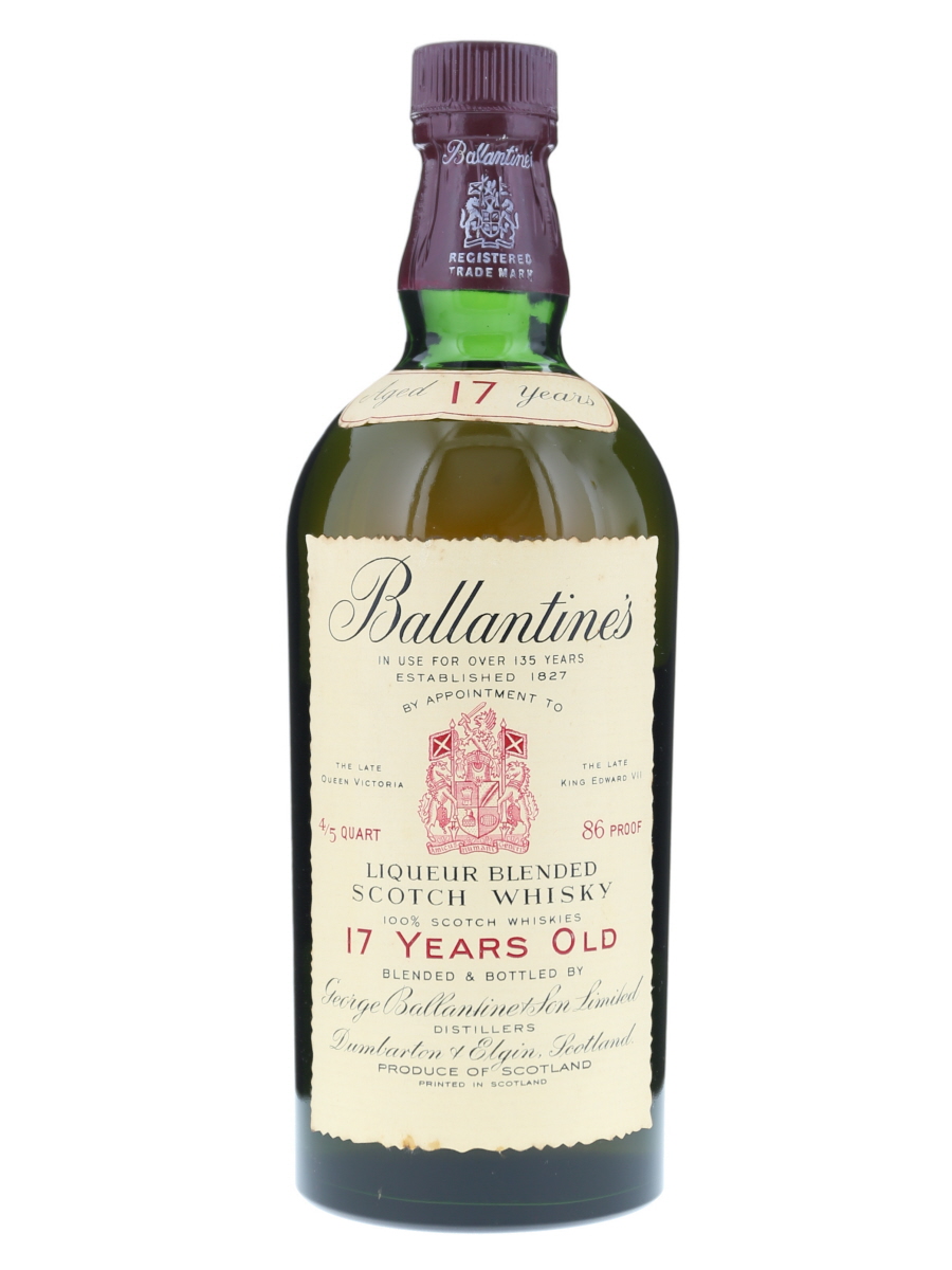 Ballantine's 17 Years 1950s 4/5 QUART / 86 US Proof - Kabukiwhisky