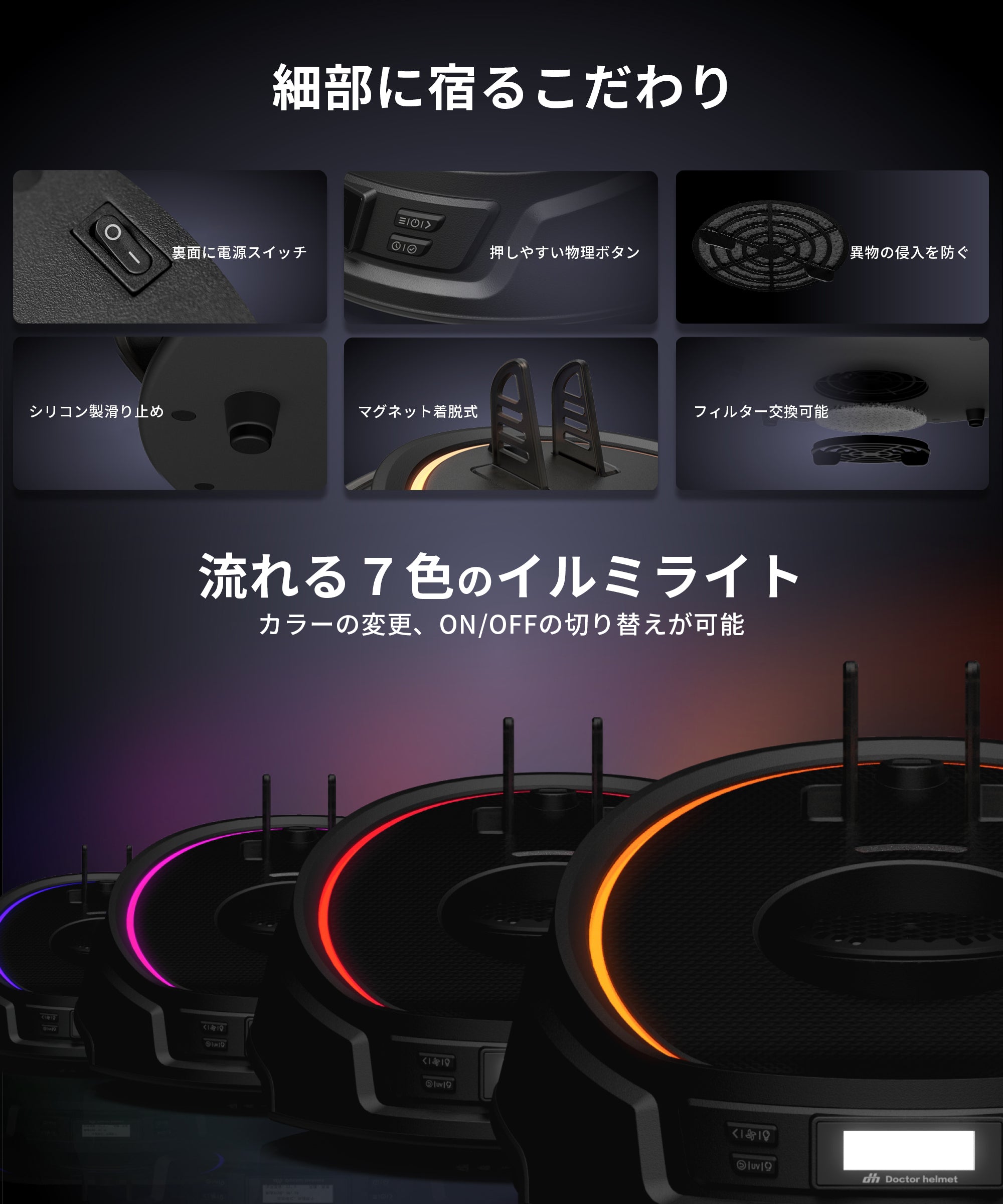 バイク用ヘルメット乾燥機｜UV＆オゾン除菌・温冷風対応のドクター