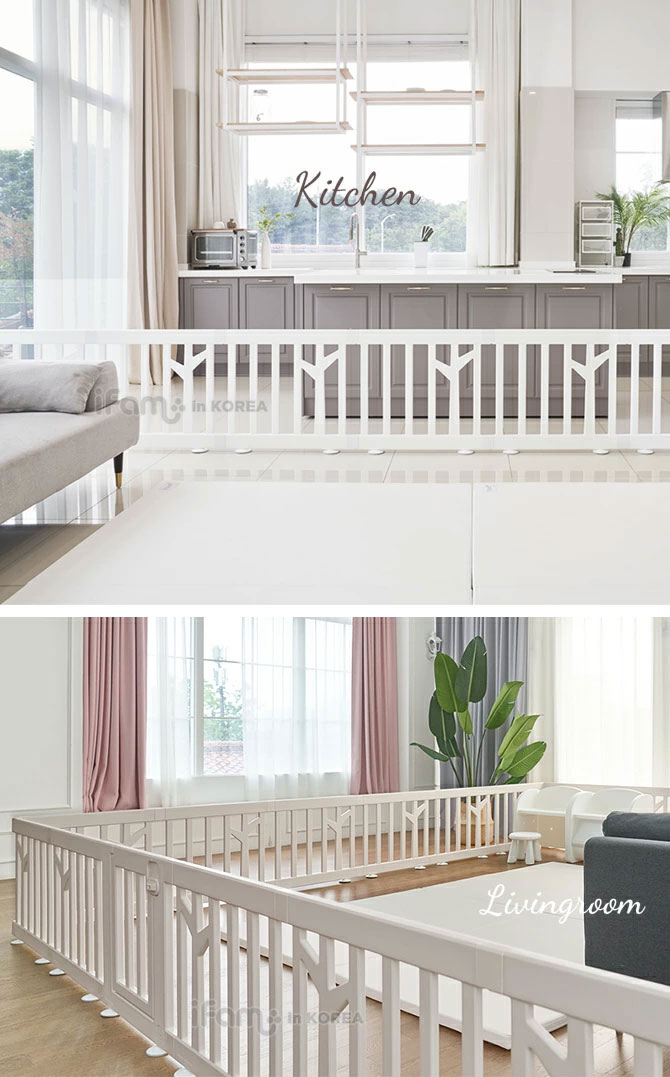 ifam(アイファム) ベビーサークル BIRCH(バーチ) ドア付き10枚セット 2