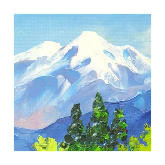 絵画（油絵） 八ヶ岳 （山口新平） 送料無料 【海・山】【肉筆】【油絵