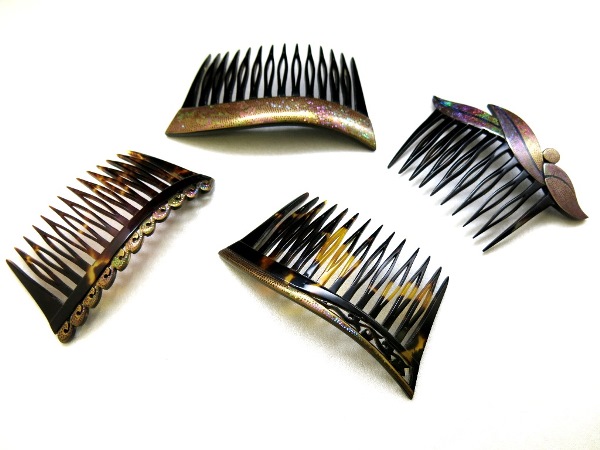 べっ甲螺鈿金蒔絵櫛4種2016 | べっ甲かんざし・髪飾り・和装小物専門
