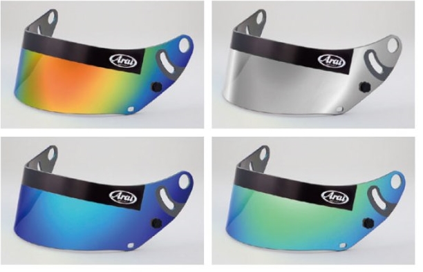 アライヘルメットにミラーシールド、曇らないダブルレンズシールド