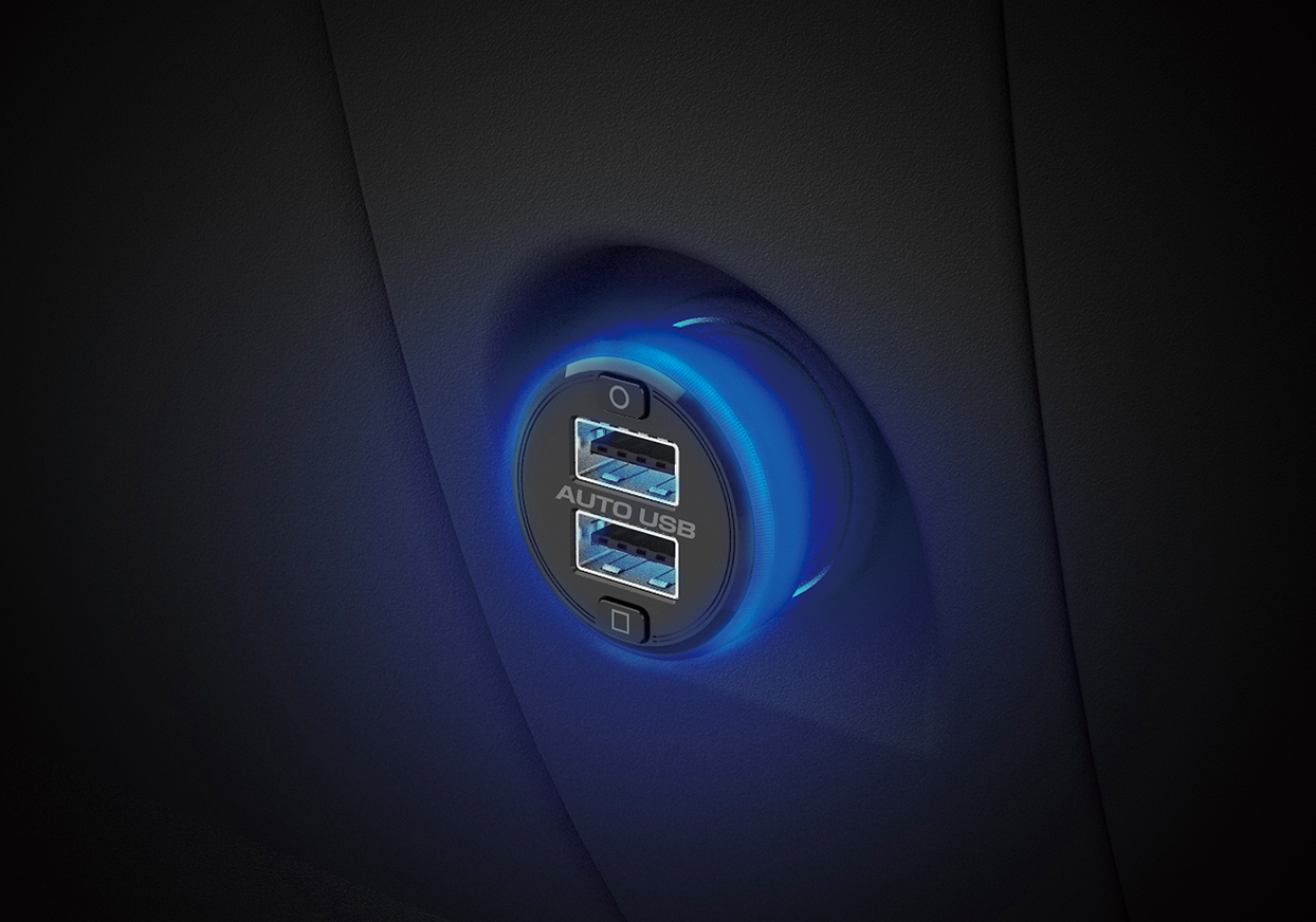 DC-4.8A-USB 2ポート アンビエントライト付き – カシムラ