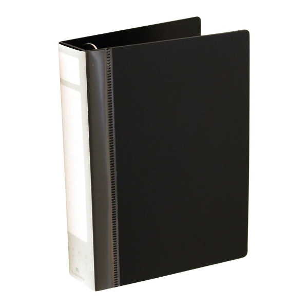 マイクロ5穴サイズ 保存バインダー リング径15mm【ブラック】 : 文房具