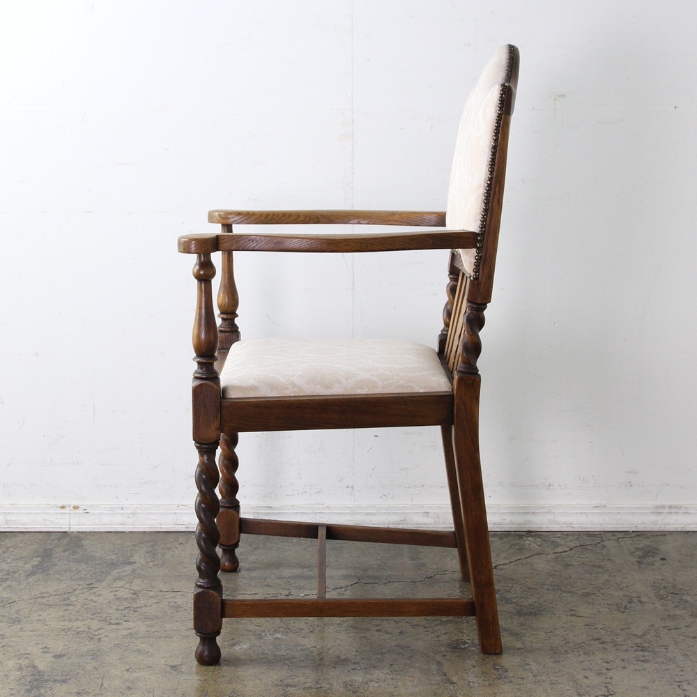 イギリス アンティーク ヴィクトリアン オーク ダイニングチェア 8脚