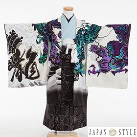 七五三 着物 レンタル 五歳 5歳 紋付・袴 310086 JAPANSTYLE 龍に富士