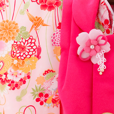 七五三 着物 レンタル 三歳 3歳 被布セット 320070 乙葉 ピンク桜 薄