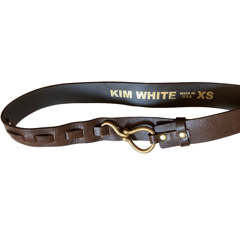 Hook Belt - Chocolate – Kim White Bags/Belts