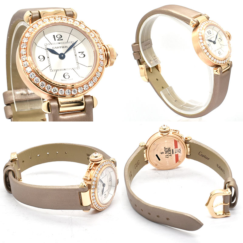 カルティエ CARTIER ミスパシャ ダイヤベゼル WJ124026 18KPG 27mm