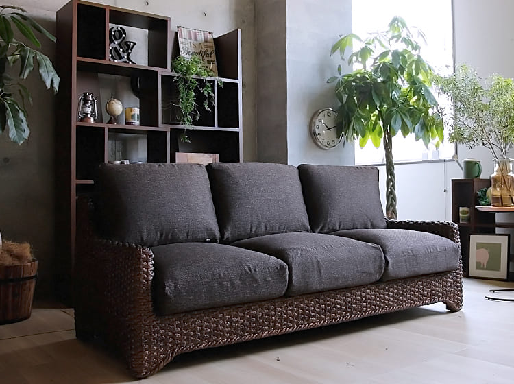 3人掛けソファー Cranz（クランズ）ブラウンタイプ｜北欧