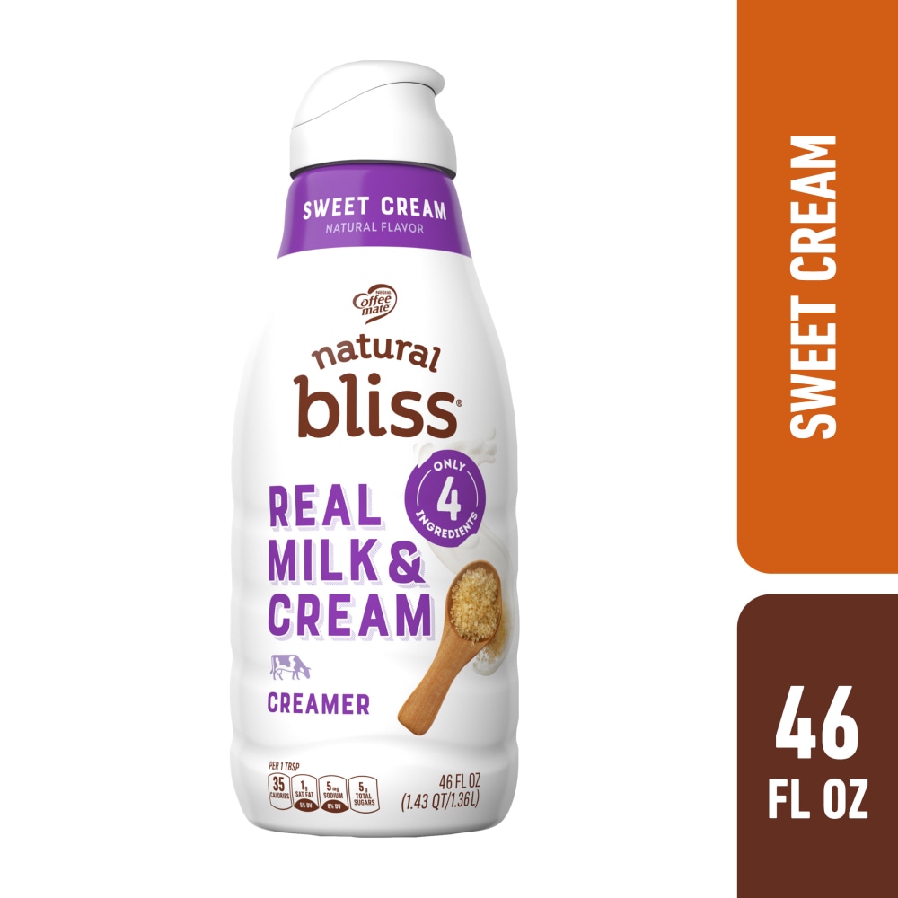Natural Bliss Sweet Cream Liquid Coffee Creamer, 46 OZA - Foods Co.