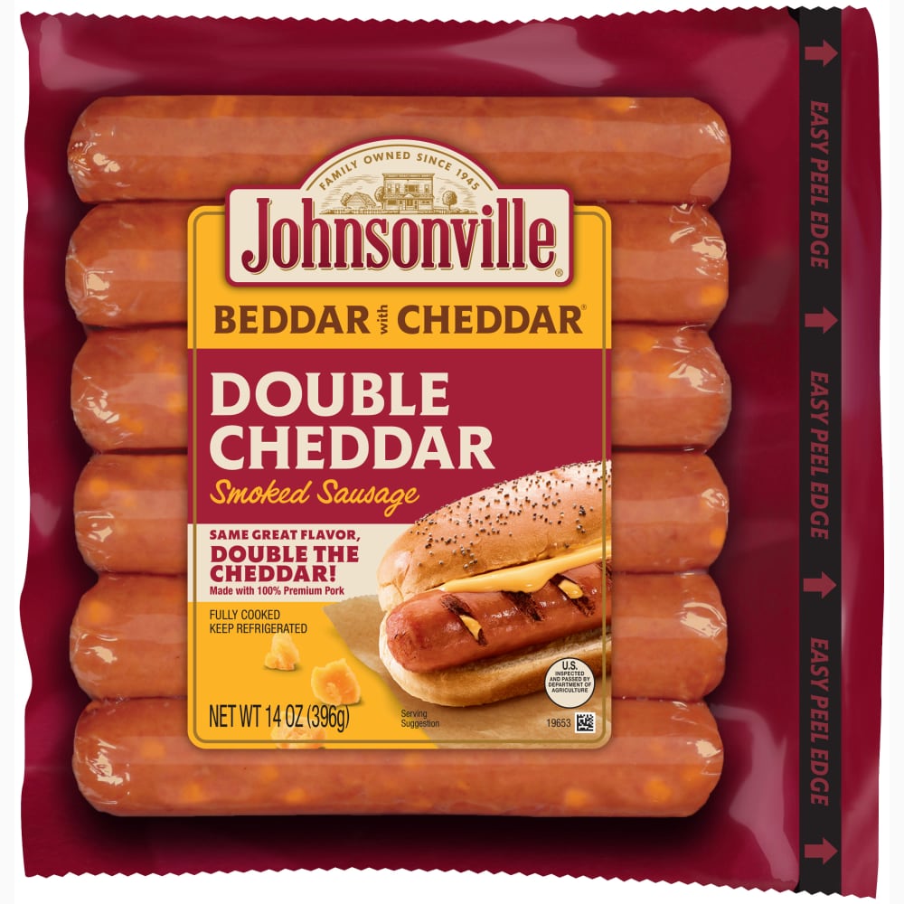 Johnsonville Beddar With Double Cheddar Smoked Sausage Links, 14