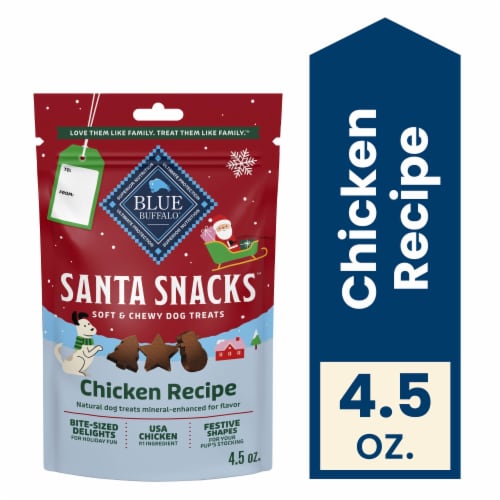 Blue Buffalo Santa Snacks Bits Soft-Moist Training Dog Treats