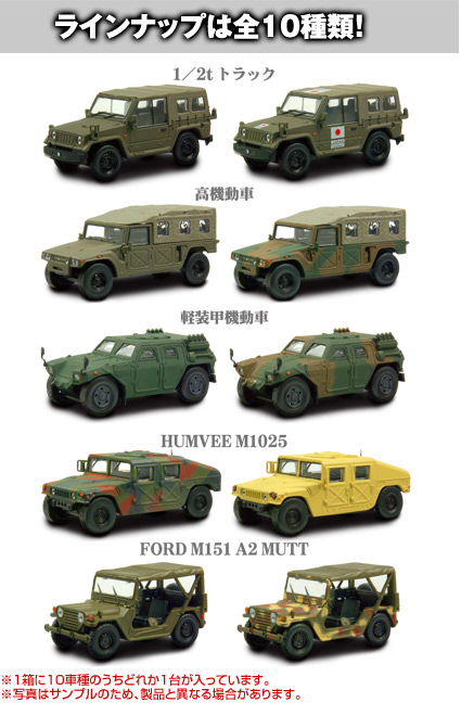 Military Behicle Minicar Collection