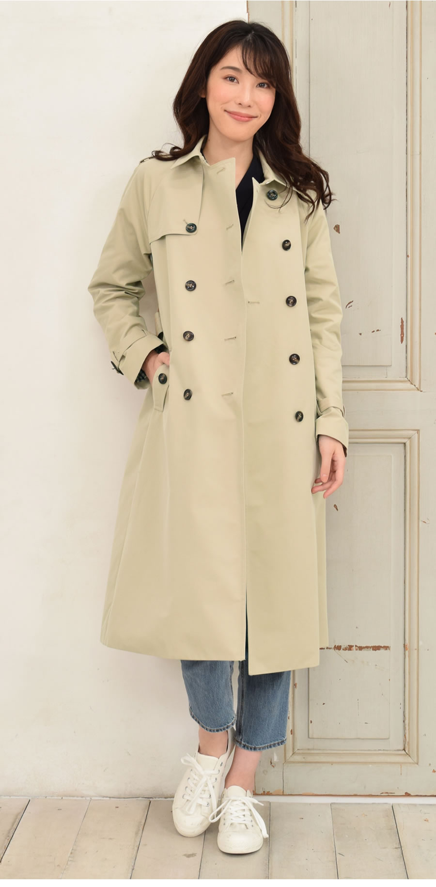 20%OFF 会員価格適用外】[Merfirge]【弱撥水加工】綿混 トレンチ