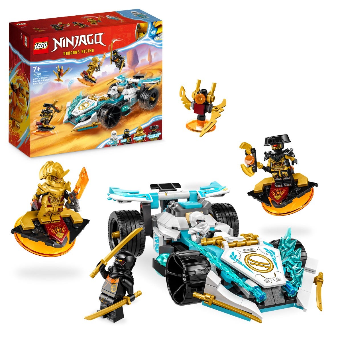 LEGO® 71791 Ninjago Zane Dragon Power Spinjitzu Race Car Toy