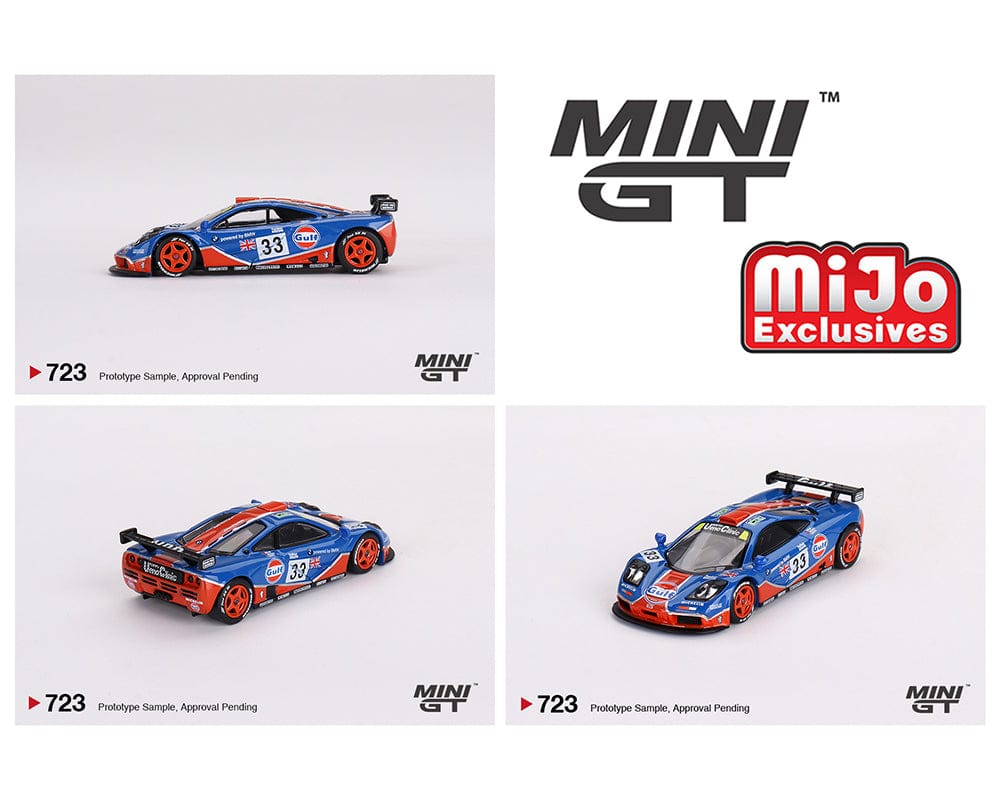 McLaren F1 GTR #33 1996 Le Mans 24Hr Gulf Mini GT 1:64 scale