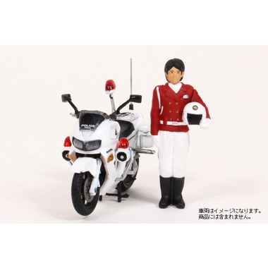 1/43 警察官フィギュア 交通取締自動二輪車 女性隊員 (2type set) 株式