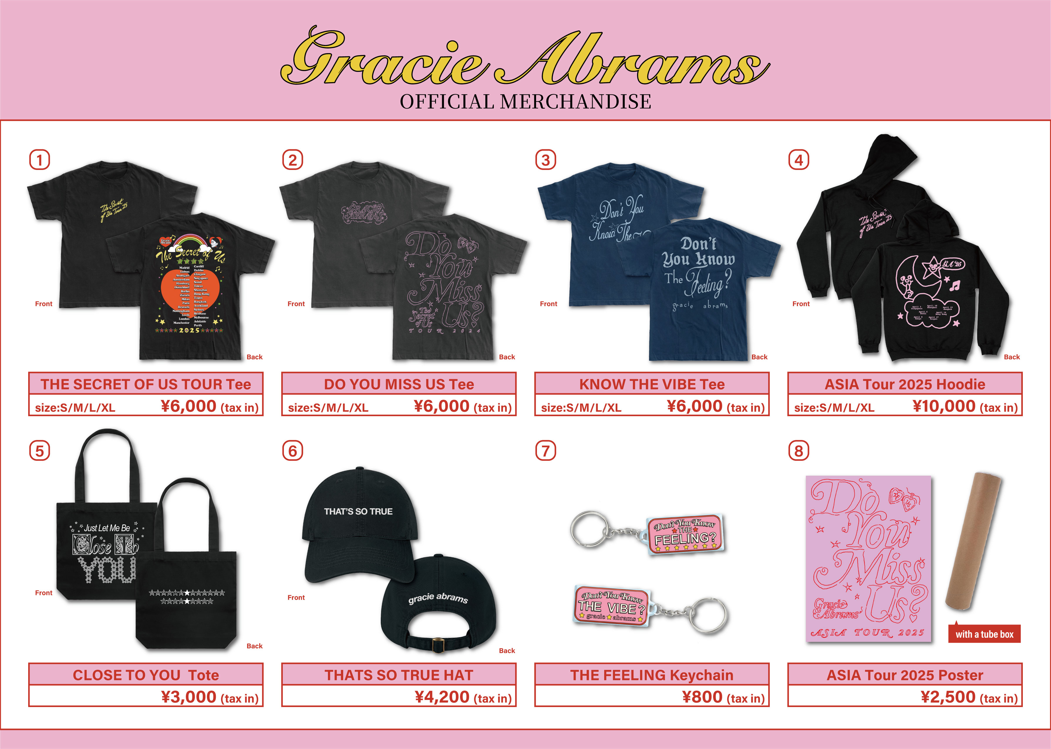 Gracie Abrams:The Secret of Us Tour 来日公演特設サイト- H.I.P.