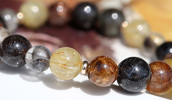 ☆]完全限定品ブレス【財神Ver.3】（ルチルクォーツAAA・ミックス