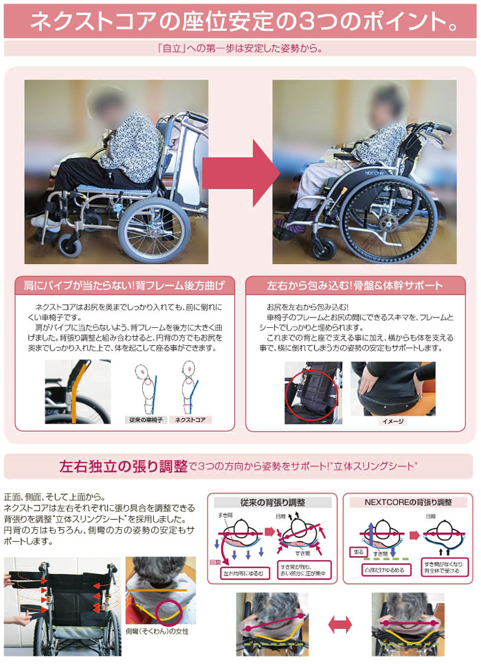 松永製作所】ネクストコアシリーズ 自走式車椅子 NEXT-11B ｜車いすの