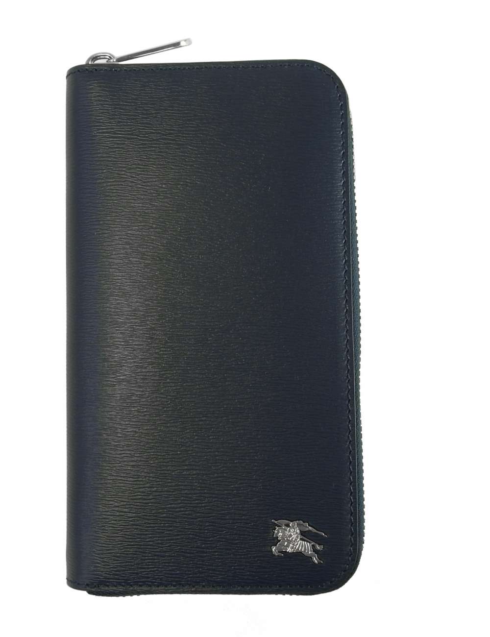 バーバリー メンズ 長財布 ファスナー ロンドンレザー（ネイビー