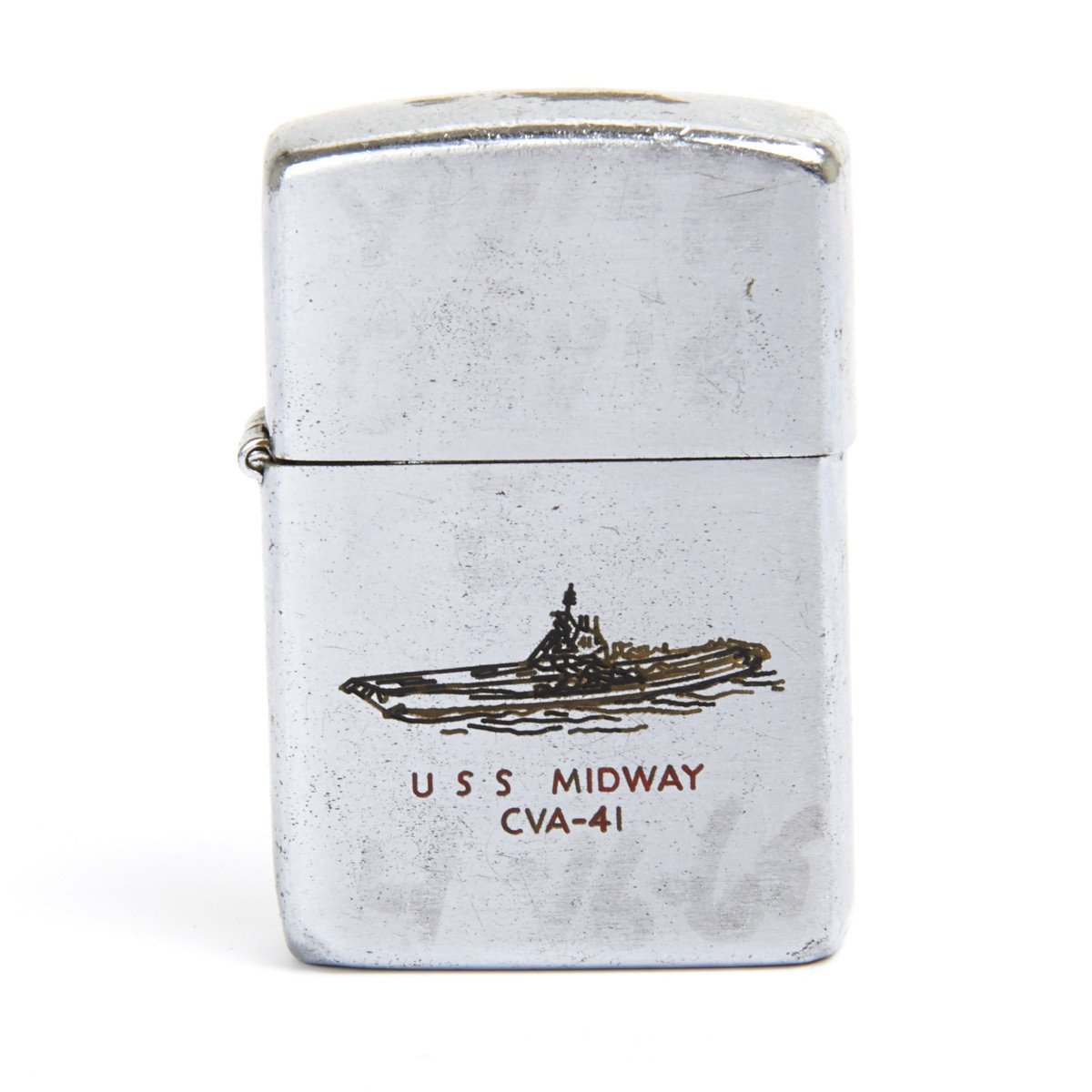 Original 1965 Vietnam War Era Zippo Style Lighter of the USS